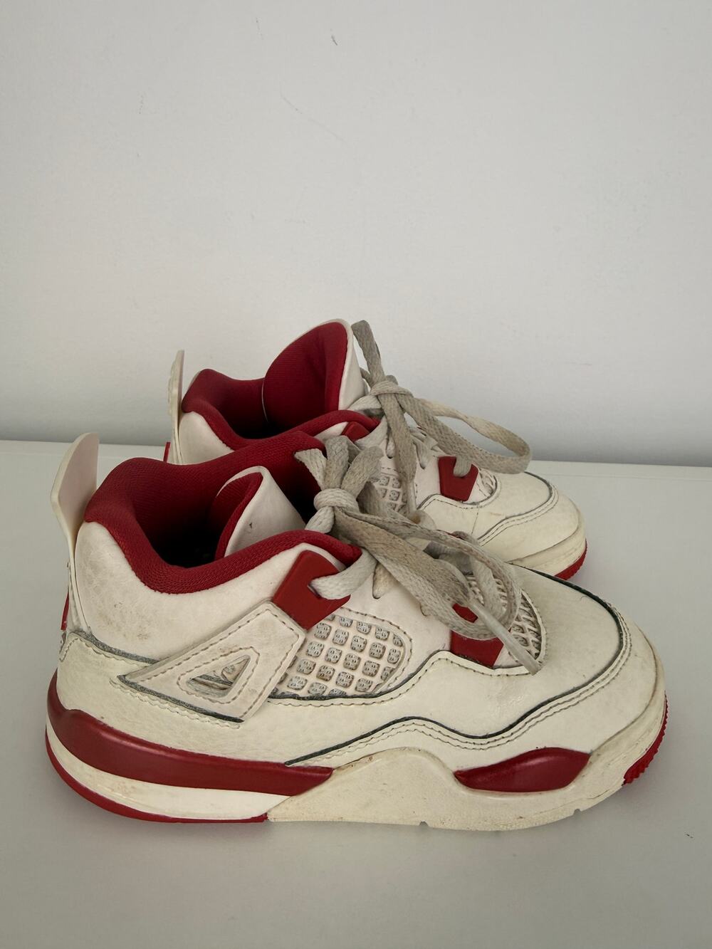 Jordan 4 Retro Valentine's Day Basketball Toddler Sneakers Red/Ivory Shoes 10C